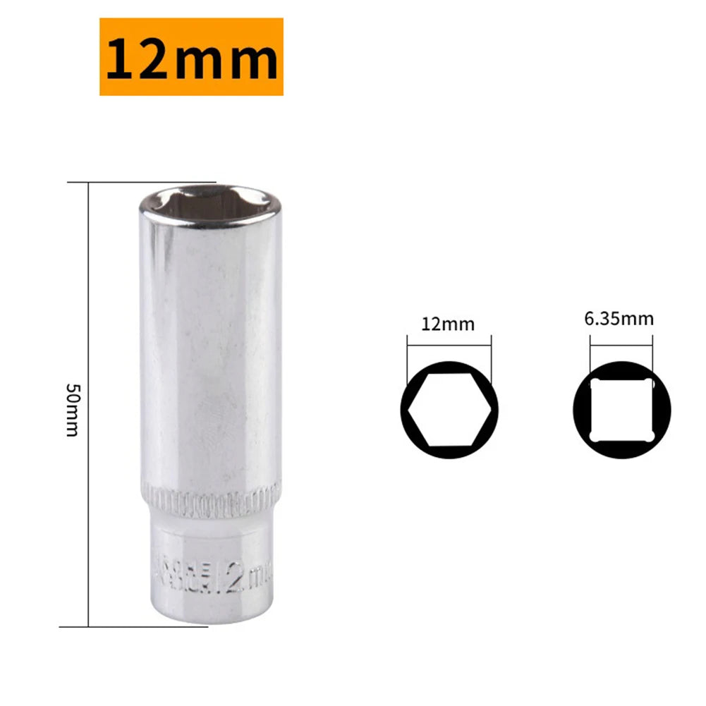 4- Deep Socket Adapter 1 Hex Wrench Heads Ratchet Sleeve Nozzles Nut