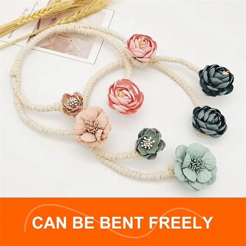 A36T-Flower Curtain Tie Curtain Buckle Versatile Living Room Punch-Free Tie Rope Suitable For A Variety Of Styles Peaceful Pleasures Health and Wellness