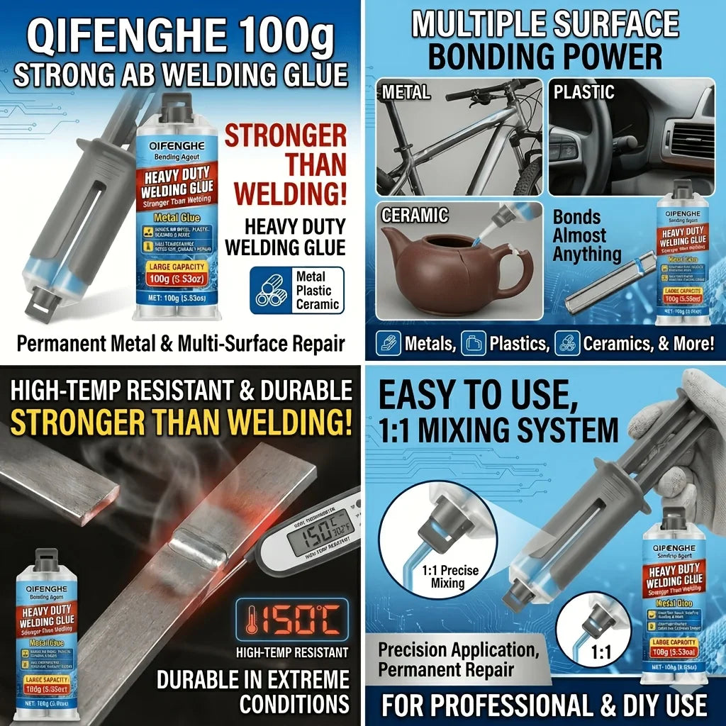 100g Heavy-Duty Welding Glue | High Temp Metal Repair Adhesive