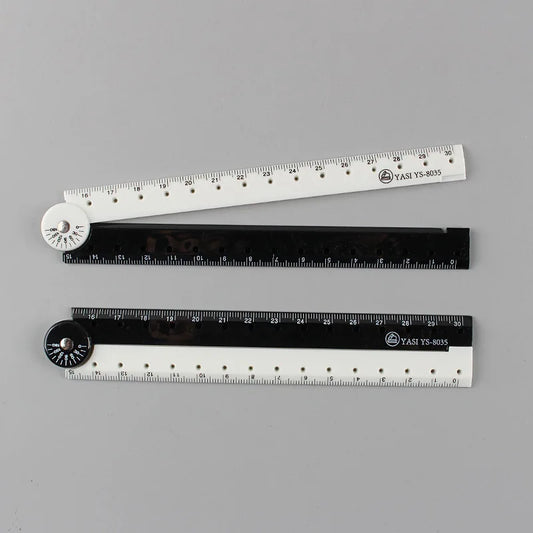 Bview Art Folding Ruler Black White Simple Graphic Student Learning Peaceful Pleasures Health and Wellness