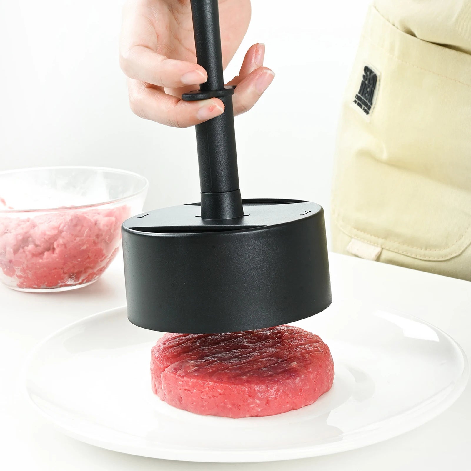 Round Hamburger Meat Pie Press Maker Food Grade Lightweight Manual Hamburger Patty Maker Making Mold Tool Kitchen Supplies Peaceful Pleasures Health and Wellness