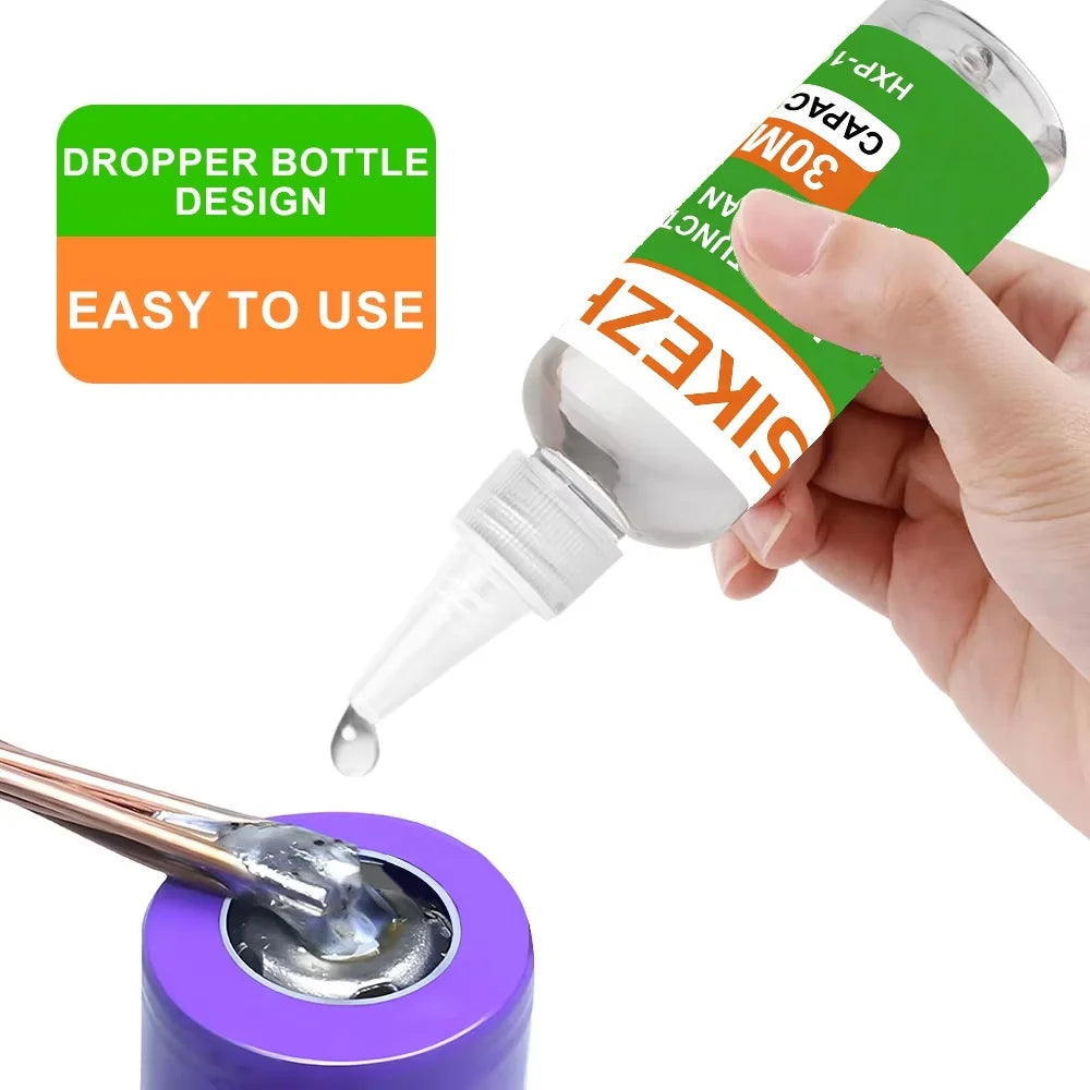 Stainless Steel Liquid Soldering Flux No-Clean Welding Fluid for Nickel Copper Iron 18650 Battery PCB Repair Peaceful Pleasures Health and Wellness