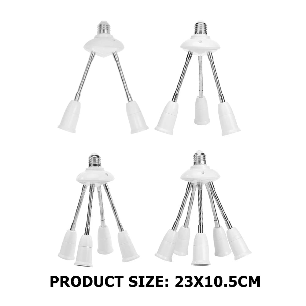 Multi Lamp Holder Adjustable E27 Adapter Converter for LED Light Bulb Socket Peaceful Pleasures Health and Wellness