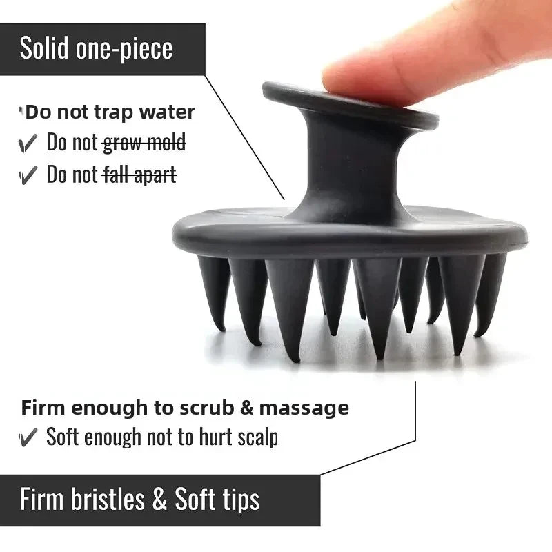 1pcs Hair Brush Scalp Massager for Hair Growth Mold-Free Silicone Scalp Massager Shampoo Brush Scalp Scrubber Exfoliator Tools Peaceful Pleasures Health and Wellness