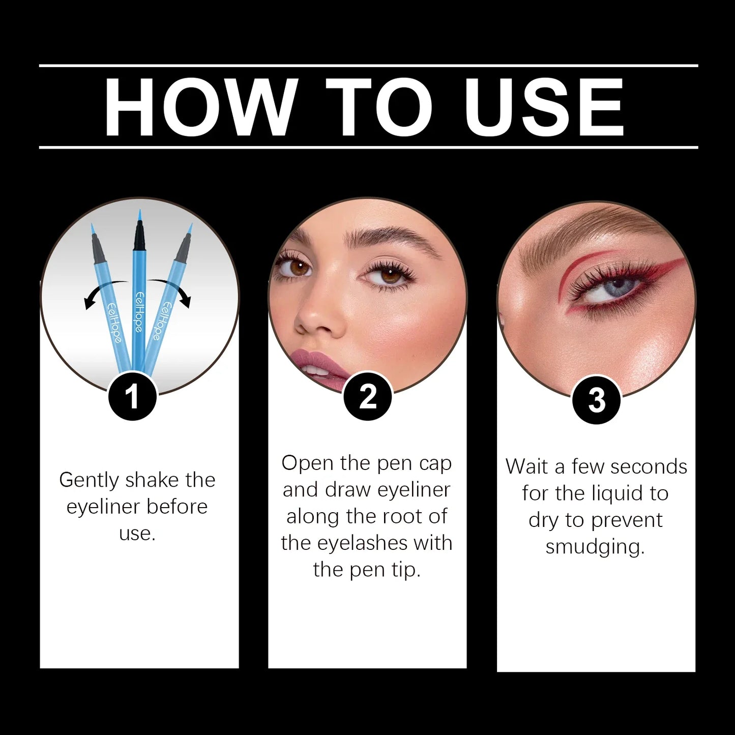 Eelhope 8-Color UV Neon Eyeliner Pencil Set – Waterproof