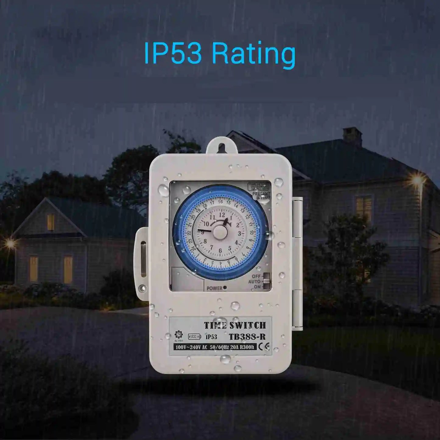 Mechanical 24 Hours Timer Switch IP53 Rating Programmable Electrical Timer Switch Box AC 100-240V 15 Minutes Interval 96 Times Peaceful Pleasures Health and Wellness