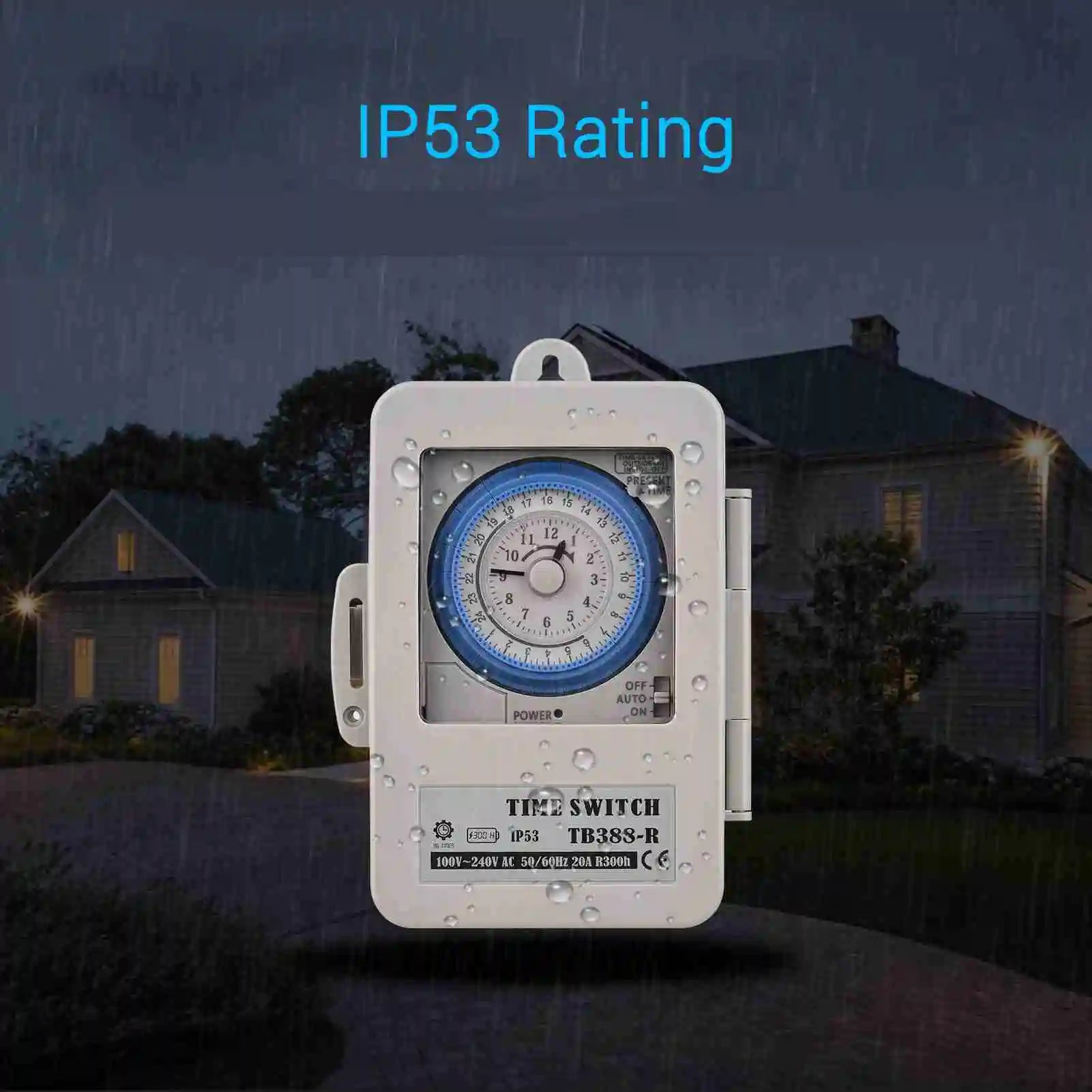 Mechanical 24 Hours Timer Switch IP53 Rating Programmable Electrical Timer Switch Box AC 100-240V 15 Minutes Interval 96 Times Peaceful Pleasures Health and Wellness