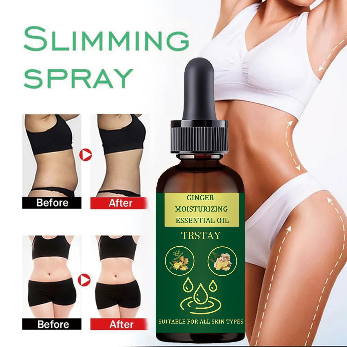 7 Days Ginger Slimming Massage Oil – Body Firming & Toning