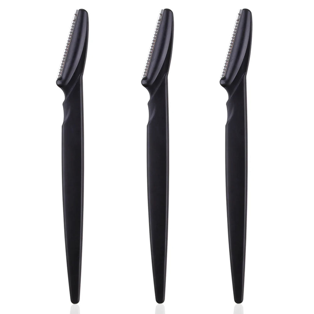 3/4/10Pcs Eyebrow Trimmer Blade Shaver Portable Face Razor Eye Brow Epilation Hair Removal Cutters Safety Razor Woman Makeup Peaceful Pleasures Health and Wellness 3Pcs Black