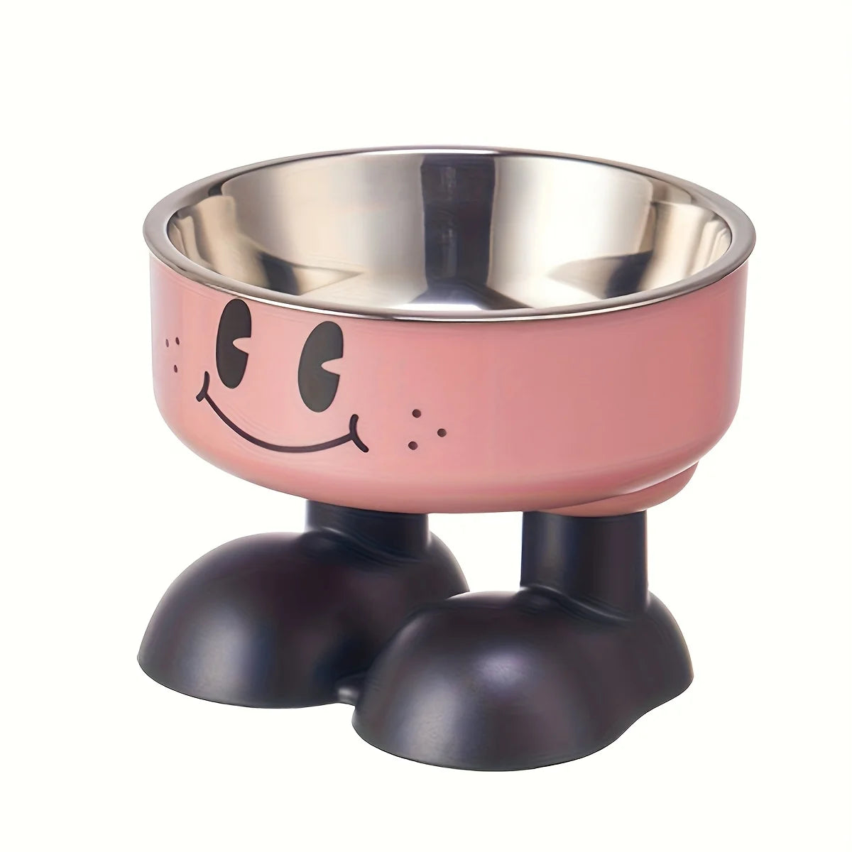Elevated Dog Cat Bowl Stainless steel Food Water Bowls Raised No Spill Pet Feeder bowl for Puppy Small Medium Large Dogs Cats Peaceful Pleasures Health and Wellness Pink
