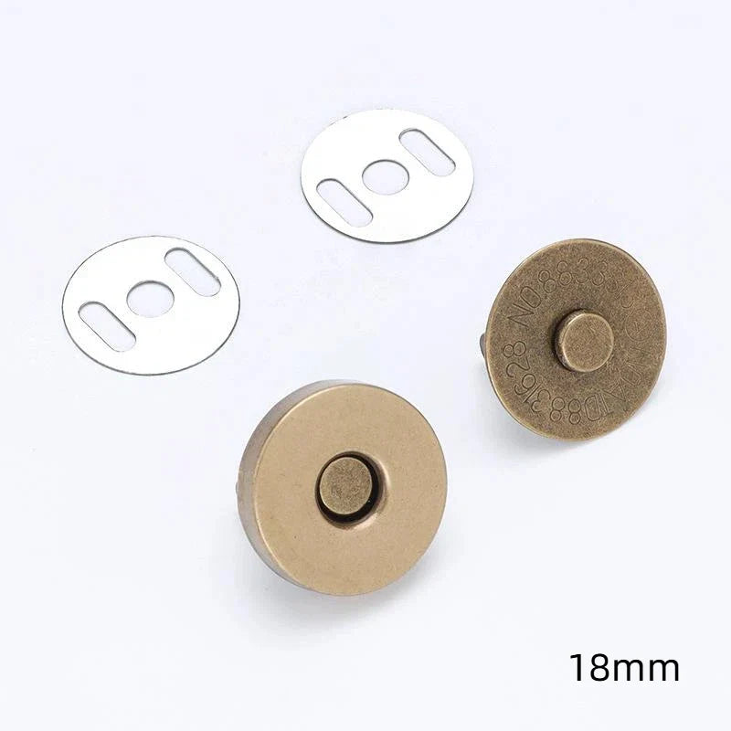 10-Pack Magnetic Snap Button Clasps for Bags & Leather 14/18mm
