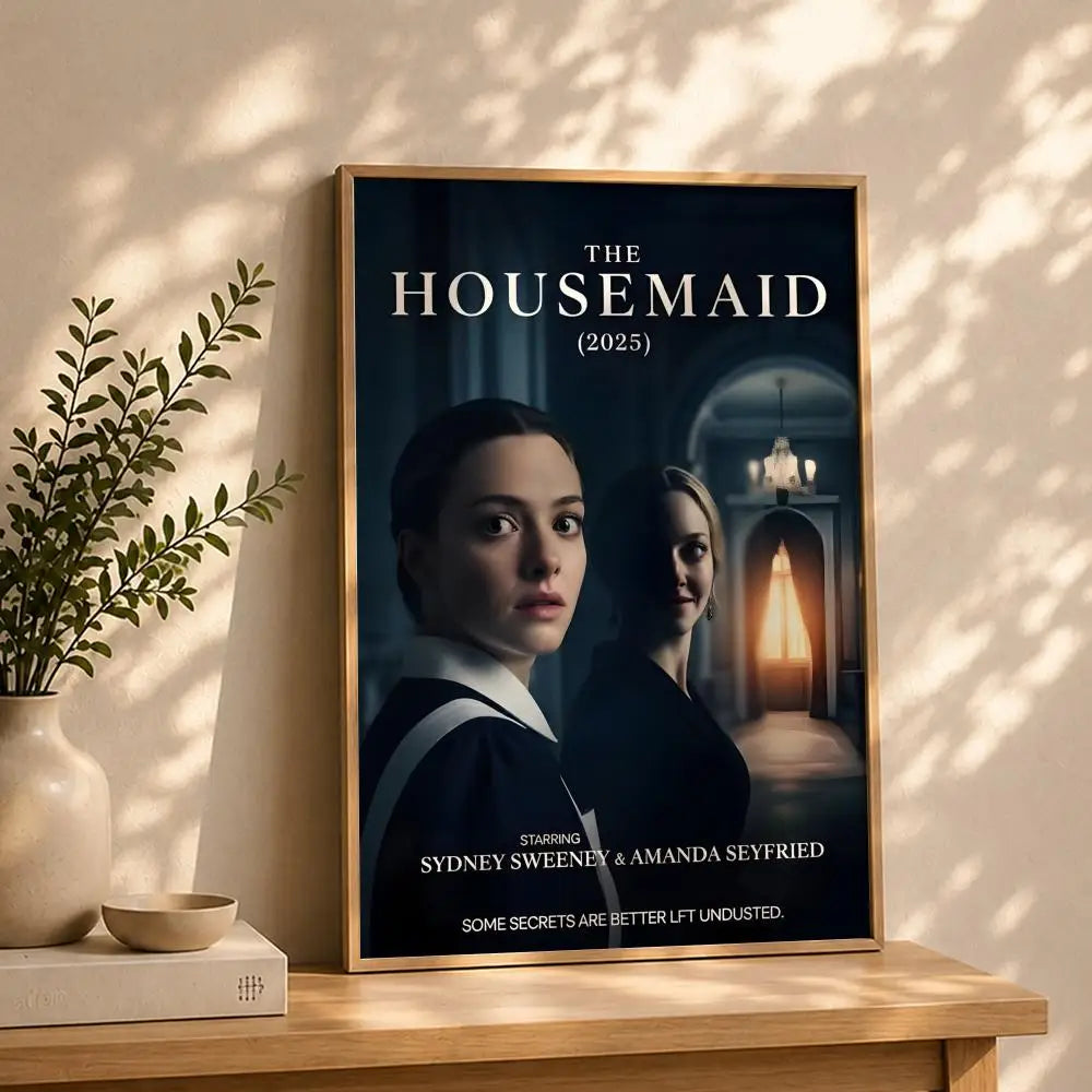 Movie T-The HousemaidS Poster HD Self Adhesive Waterproof Wall Art Ideal for Home Office Dorm Bedroom Great Gift Peaceful Pleasures Health and Wellness White5 15X20cmNoframe