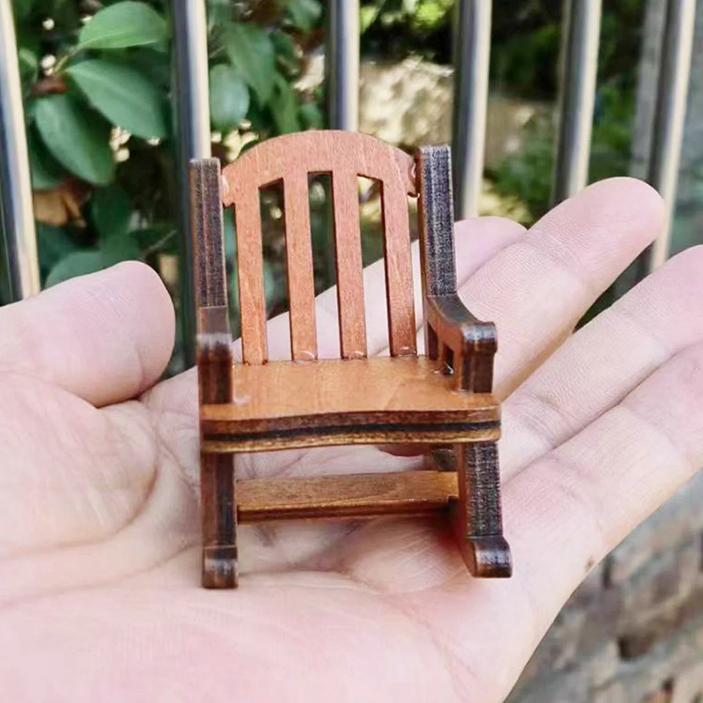 Christmas Doll House Chair Ornament Vintage Miniature Model Chairs for Xmas Living Room Partys Gifts Decor Peaceful Pleasures Health and Wellness