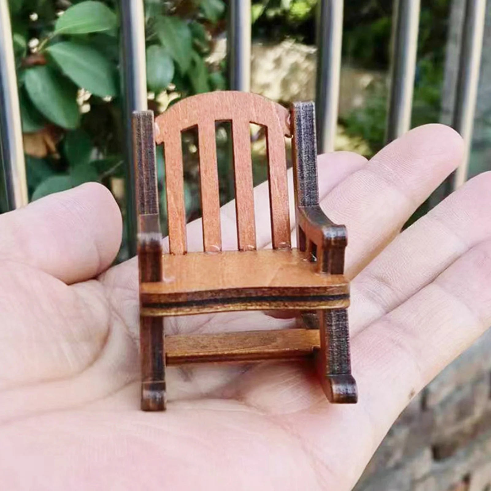 Christmas Doll House Chair Ornament Vintage Miniature Model Chairs for Xmas Living Room Partys Gifts Decor Peaceful Pleasures Health and Wellness