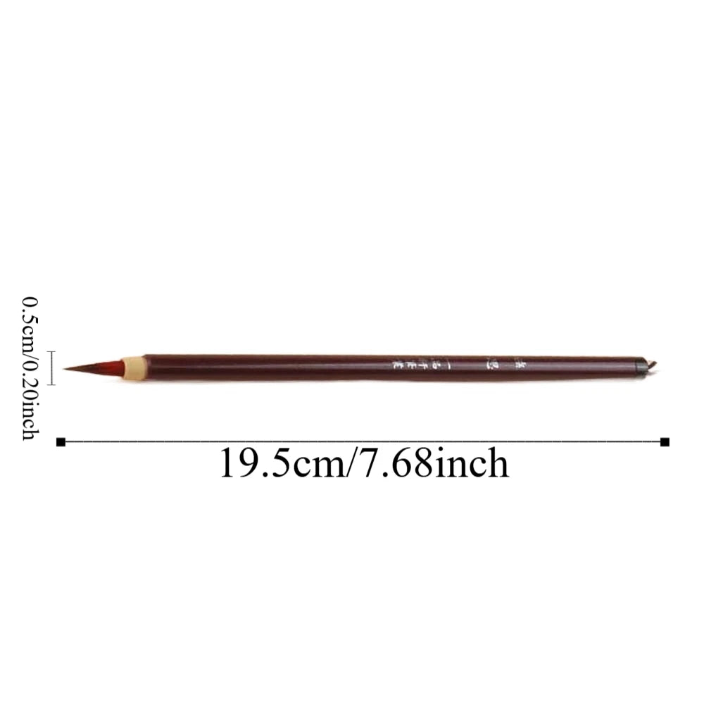 2pcs Soft Hair Chinese Brush Imitation Rabbit Hair Lightweight Painting Pen for Chinese Soft Grip Classical Hook Line Pen Office Peaceful Pleasures Health and Wellness