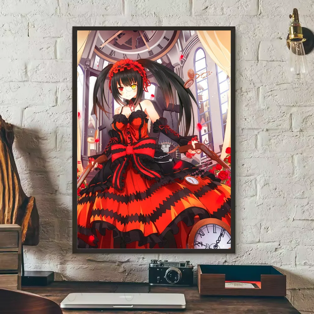 Tokisaki Kurumi Date A Live Anime Poster | HD Waterproof Wall Art Anime Wall Poster Peaceful Pleasures Health and Wellness
