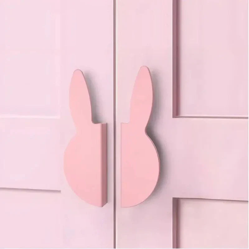 Love Rabbit Cartoon Cabinet Handle – Kids Room Door Pull