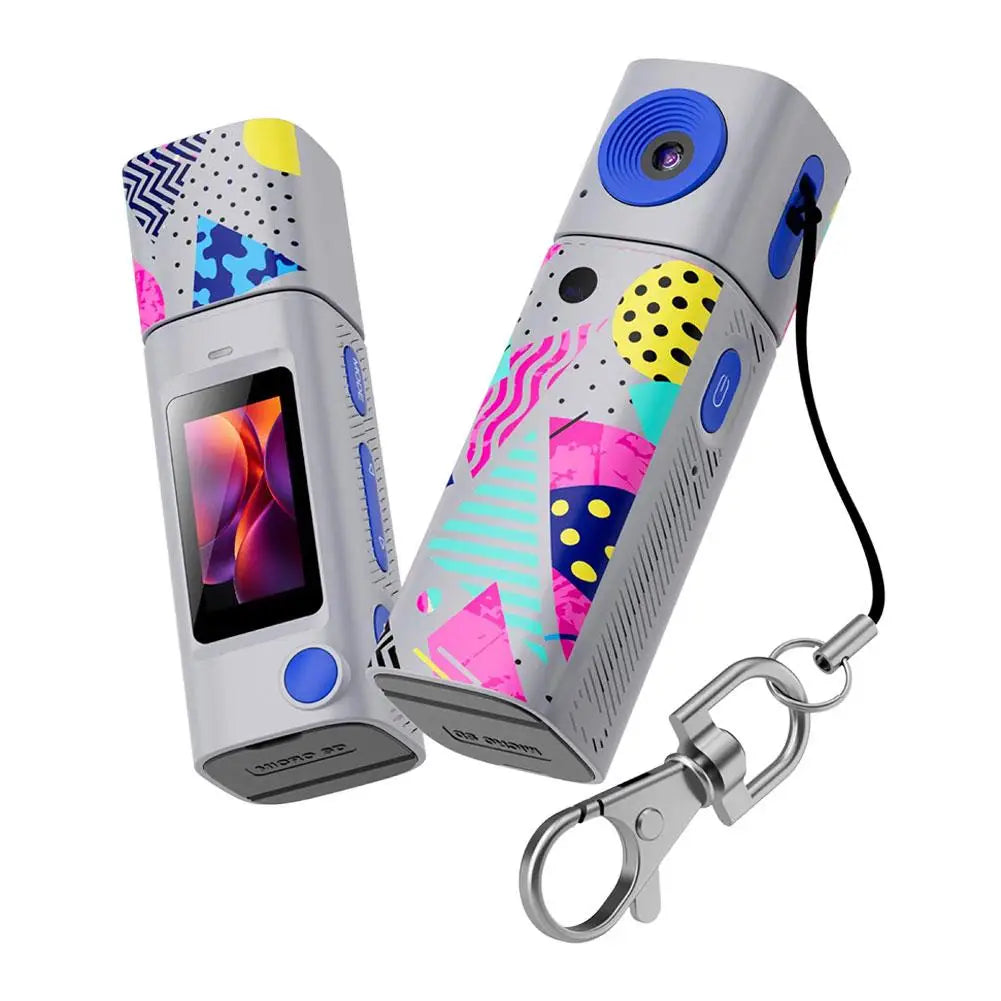Thumb Sports Digital Camera HD Video Photo Student Mini Pocket Camera Outdoor Travel Vlog Recording Device Peaceful Pleasures Health and Wellness Gray