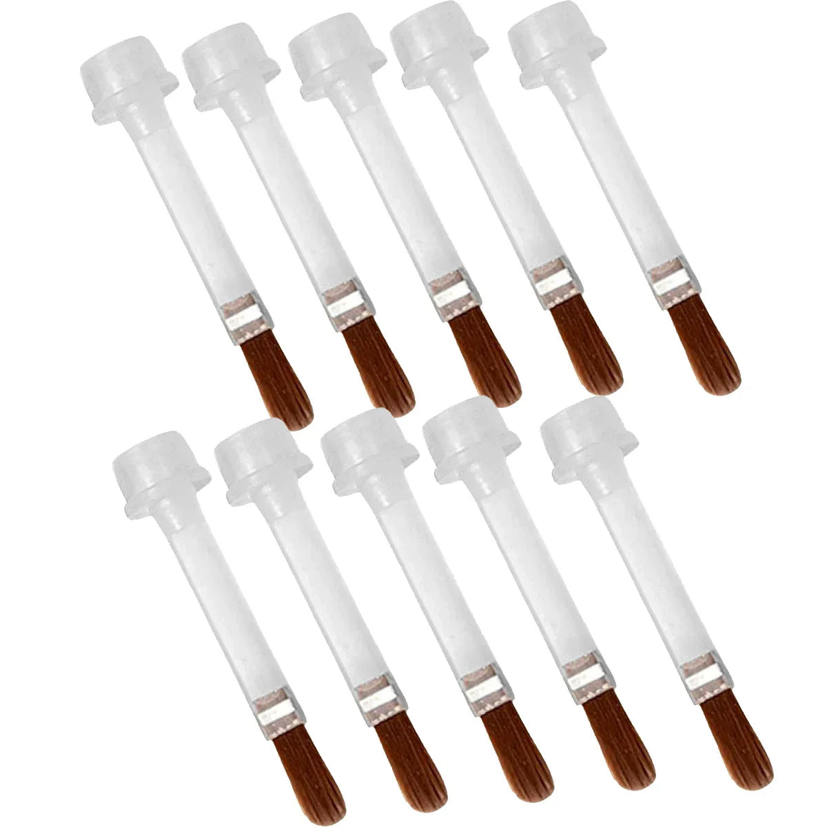 1/10Pcs Disposable Nail Polish Brush For Nail Polish Bottle Replacement Brush Soft Bristles Nail Brushes Nail Art Applicators Peaceful Pleasures Health and Wellness 10PCS-curved