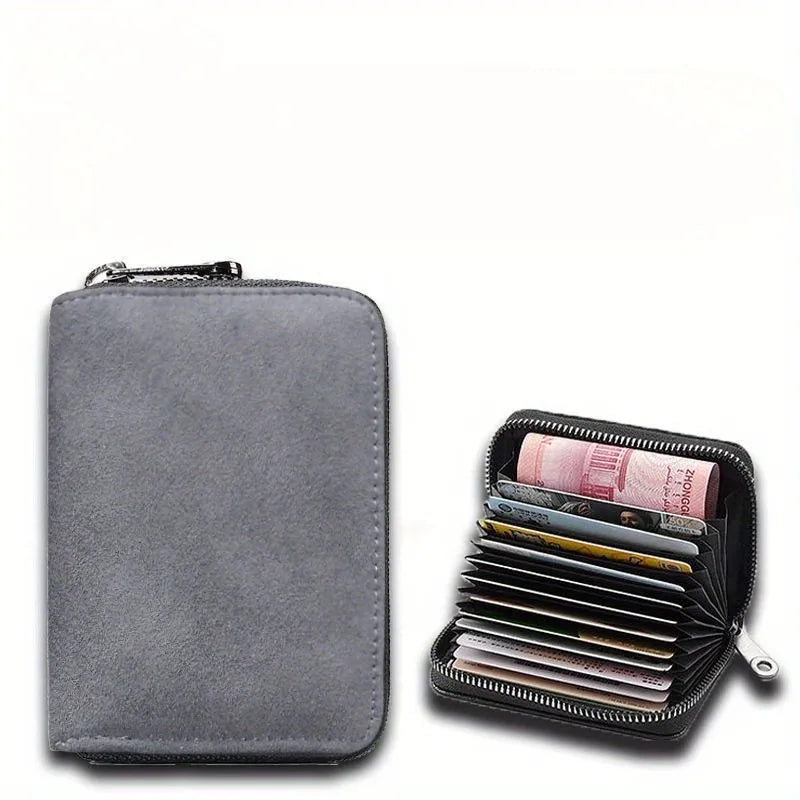 RFID Blocking Card Holder Wallet | Unisex Zipper Organizer
