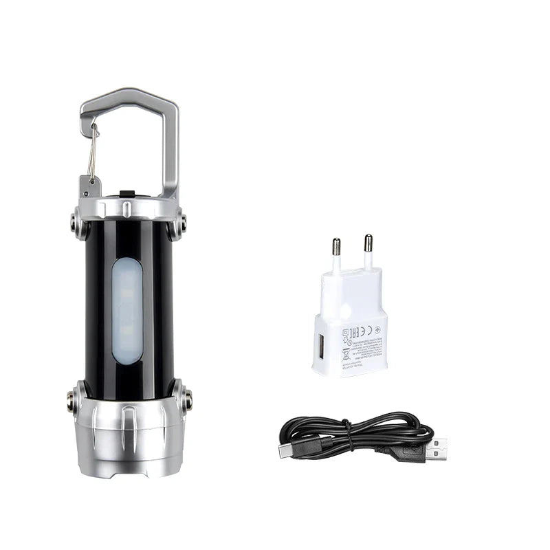 Mini COB Keychain Flashlight USB-C Rechargeable | Red Blue Strobe