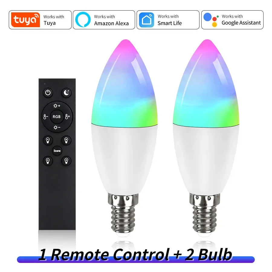 E14 WiFi Smart Candle Bulb | Tuya, Alexa & Google Home