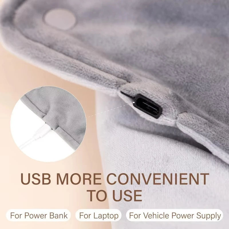 Smart Graphene USB Heating Pad Multifunctional Electric Warming Pad for Abdomen Back Waist Office Household use Peaceful Pleasures Health and Wellness