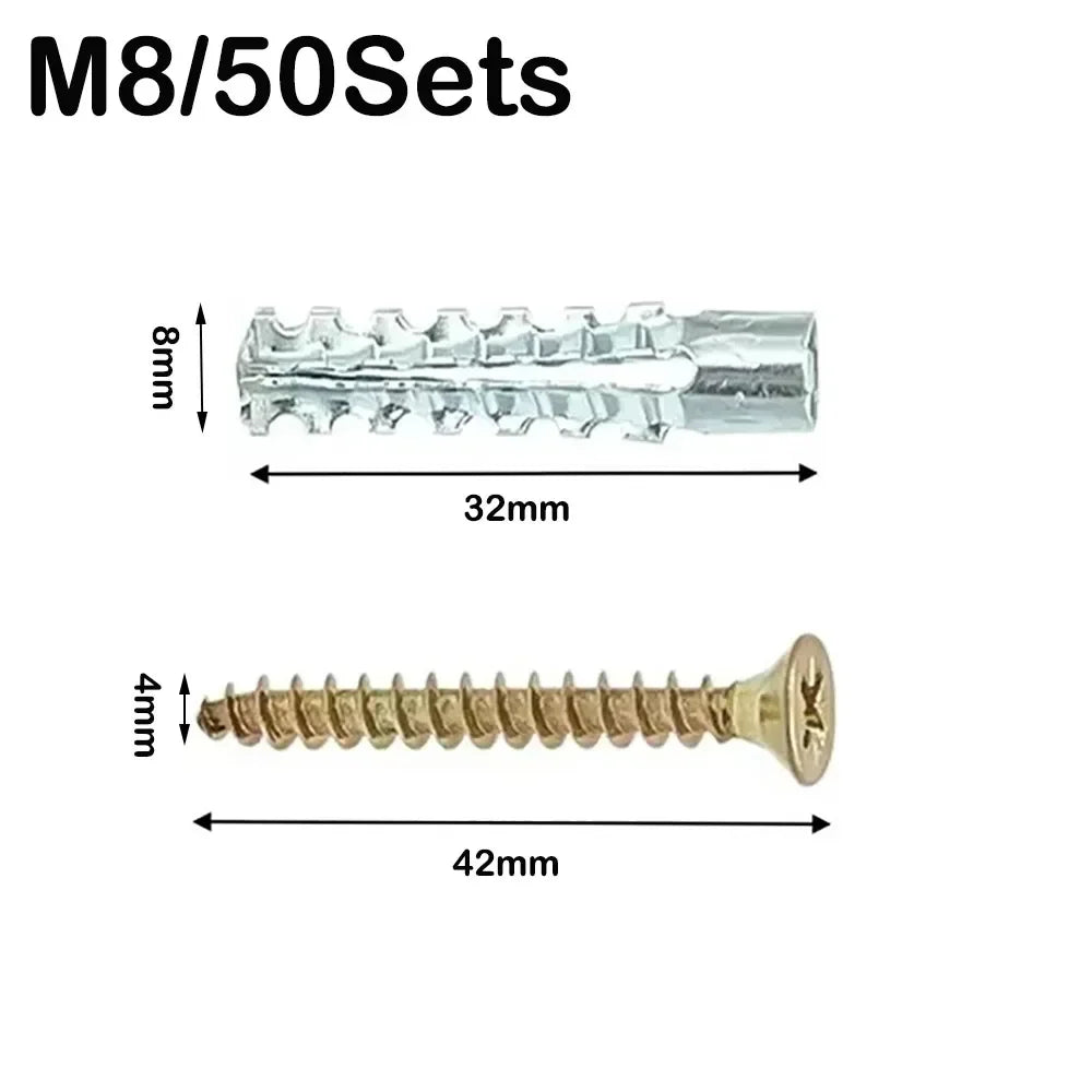 Metal Expansion Screws & Anchor Bolts | Carbon Steel 20–100 Sets
