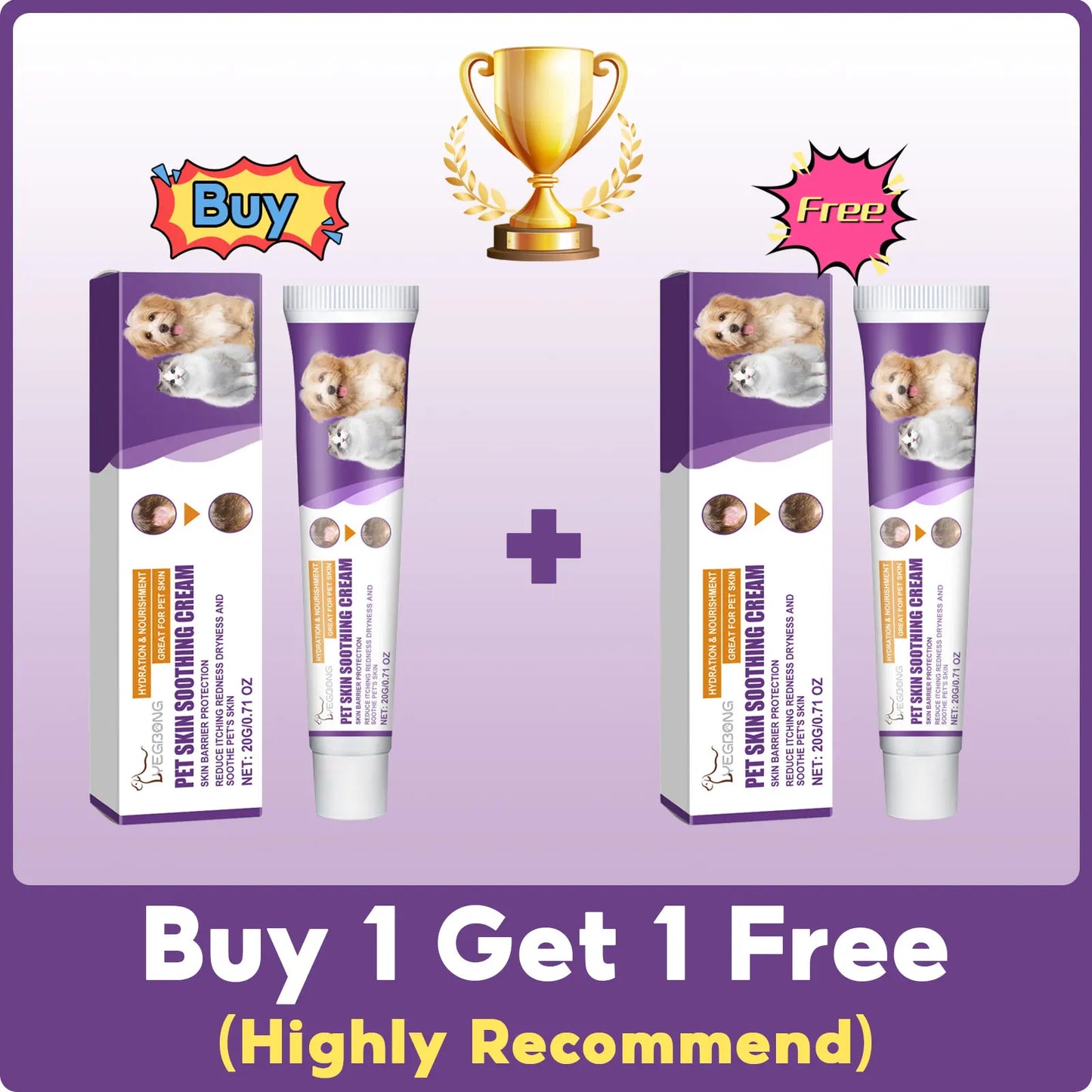 Yegbong Pet Skin Repair Cream | Dry Skin, Wart & Itch Relief