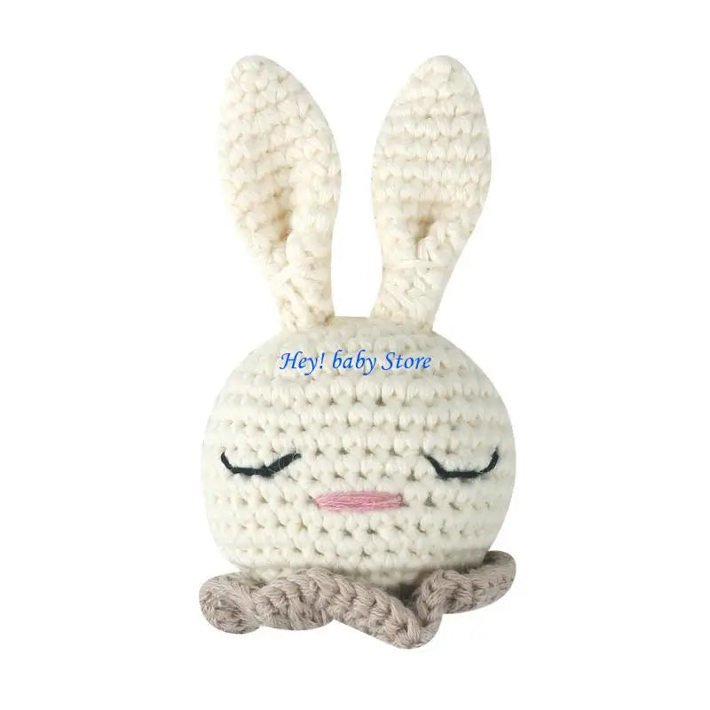 Crochet Rabbit Pacifier Chain Clip Baby Teething Toy DIY
