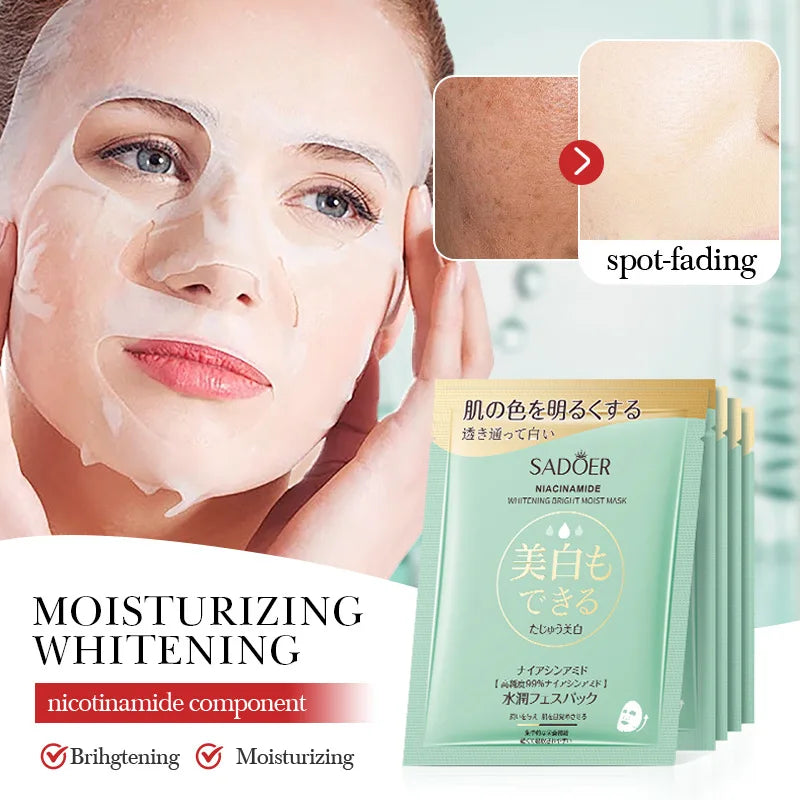 SADOER Nicotinamide Face Mask – Brightening & Hydrating