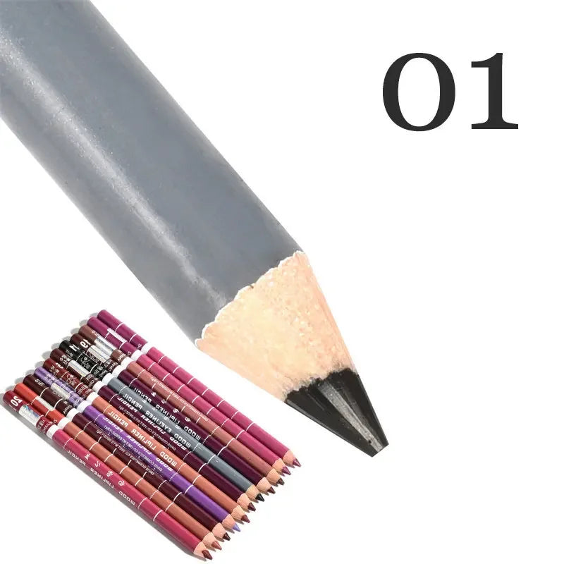 28-Color Waterproof Matte Lip Liner Pencil – Long-Lasting