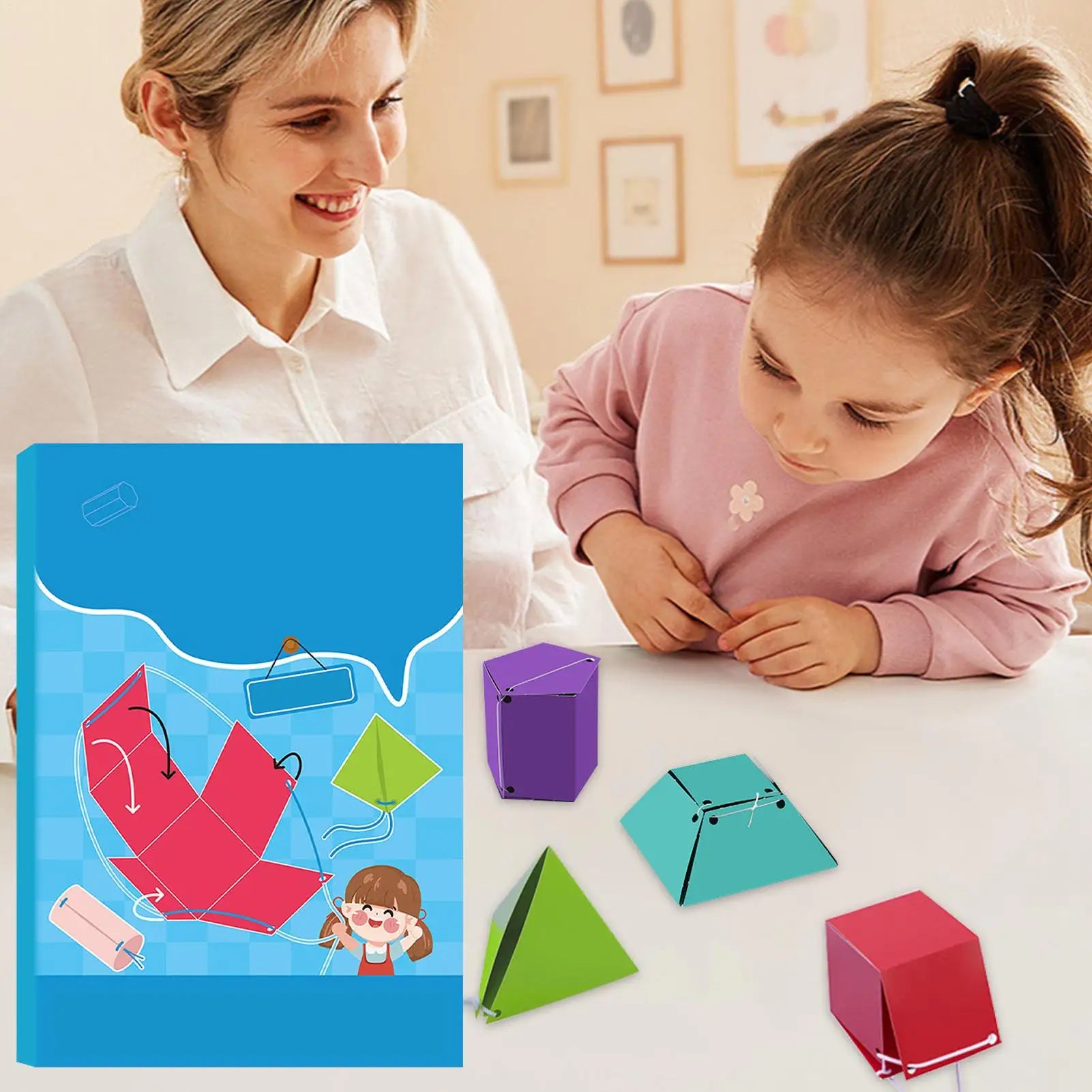Pull String 3D Geometry Learning Book | Montessori Math Toy Educational Math Toy Peaceful Pleasures Health and Wellness