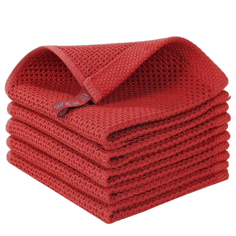 Honeycomb Cotton Dish Towels & Face Wash Cloths – 2-Pack