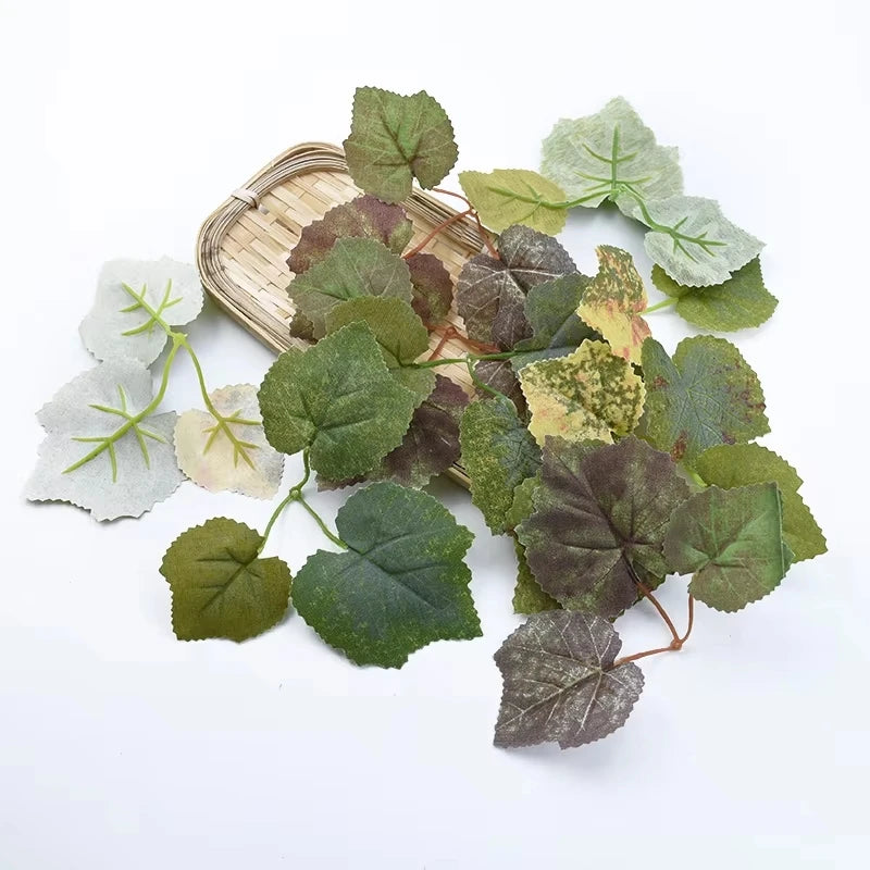 100 Pcs Artificial Green Leaves – Wedding & Home DIY Decor