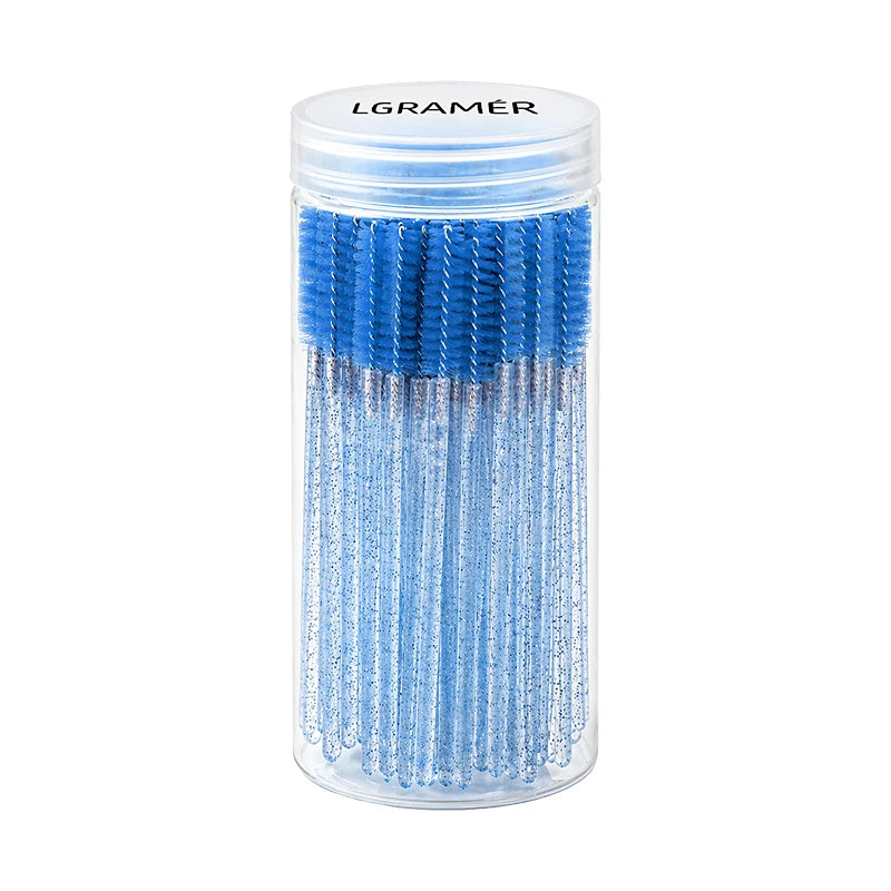 Multiple colors 50/100 pcs Extension Eyelash brush Disposable Eye lashes Make Up Brushes Mascara Wand Applicator Makeup tools Peaceful Pleasures Health and Wellness Royal Blue-50pcs