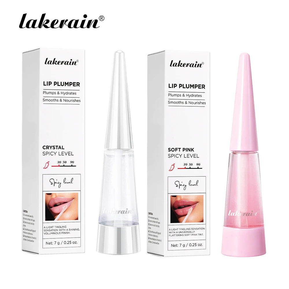 Lakerain Lip Plumper Deep Hydration Long-Lasting Nourishment High-Shine Gloss Shining Voluminous Finish Lip Moisturizing Liquid Peaceful Pleasures Health and Wellness Set 3