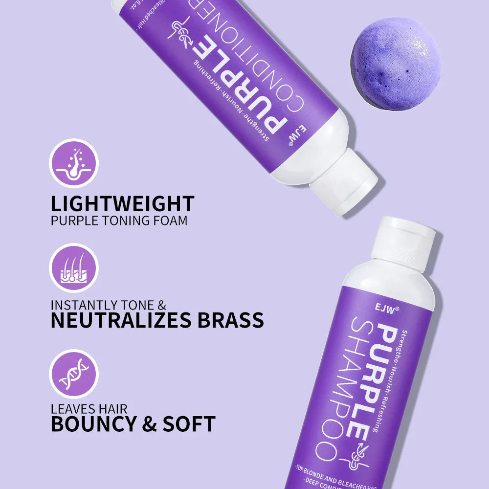 Purple Shampoo & Conditioner Set – Blonde, Gray & Color-Treated