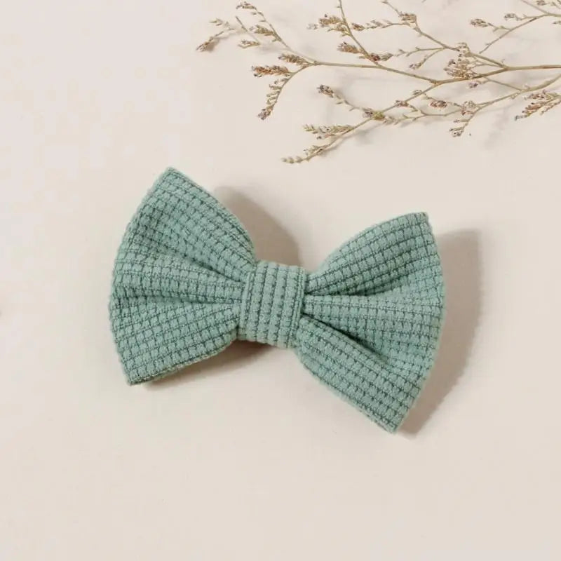 Girls Plaid Bowknot Hair Clips | Kids Barrettes Ages 3–12