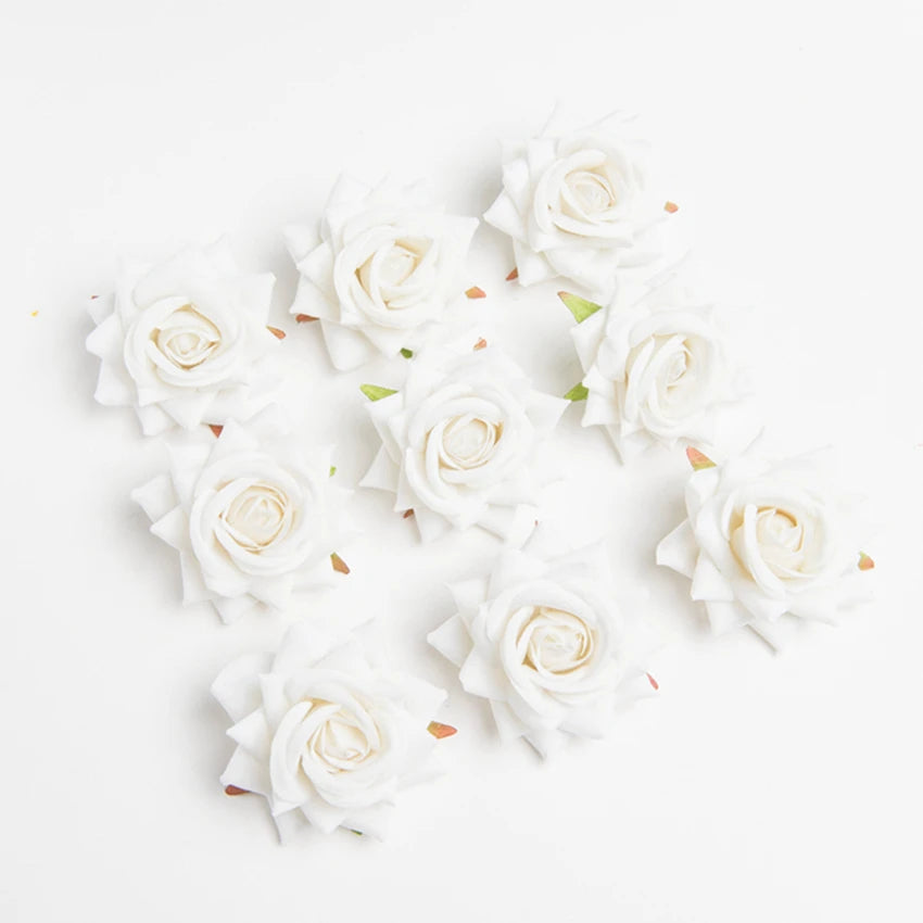 Artificial Silk Rose Flower Heads 5/10 Pcs | Wedding & Home Décor