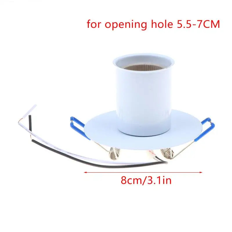 E27 Ceramic Lamp Holder Socket | Metal Spring Bracket