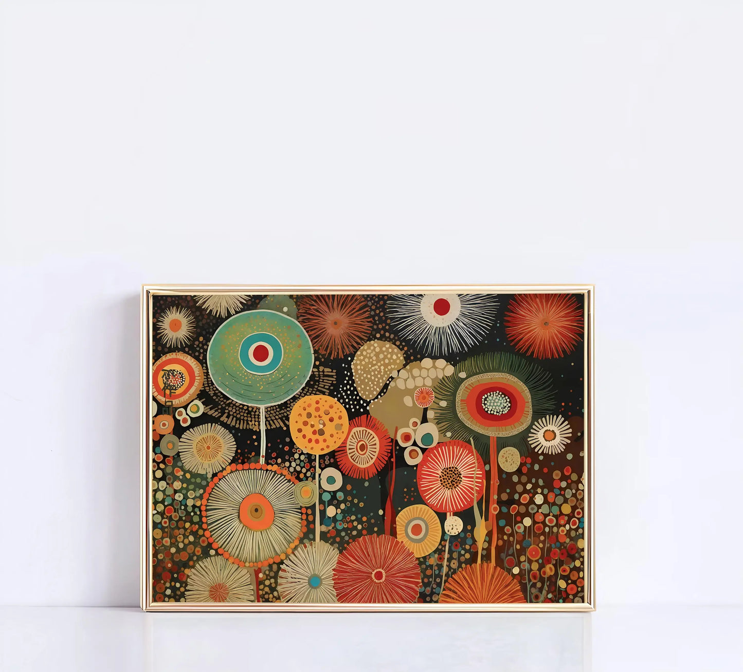 Yayoi Kusama Abstract Nature Canvas Wall Art | Colorful Poster