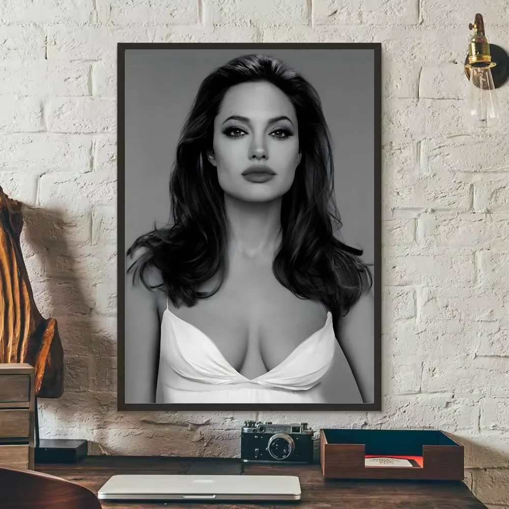Angelina Jolie HD Poster – Waterproof PVC Wall Art Decor Wall Art Poster Peaceful Pleasures Health and Wellness