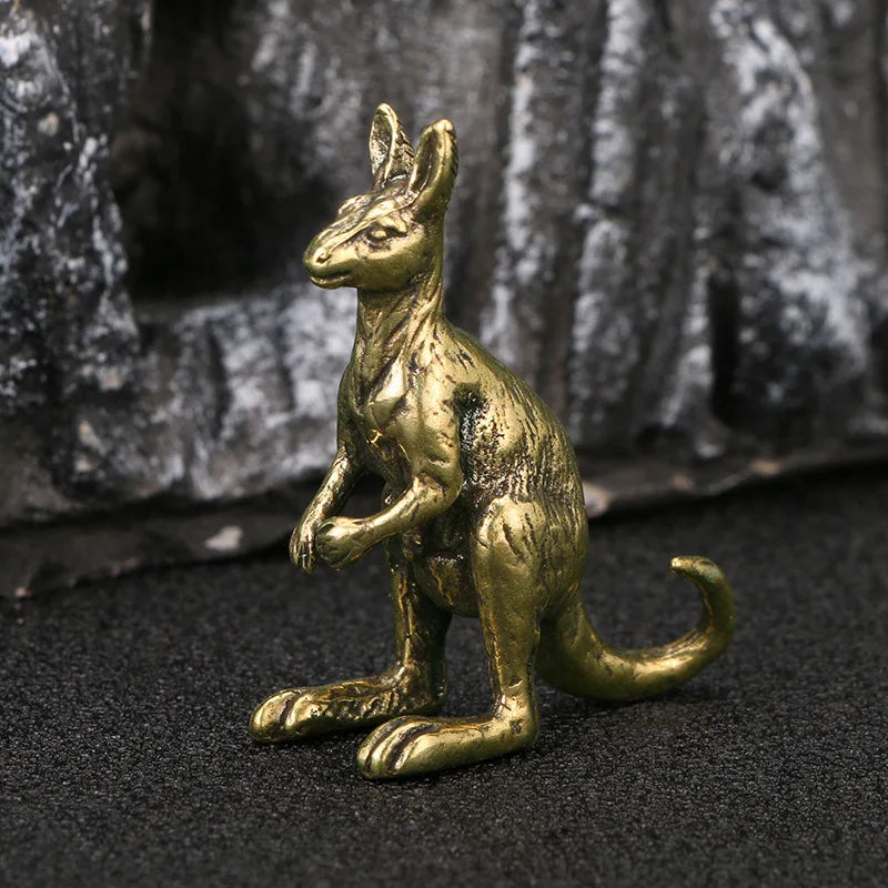 New Funny Miniature Kangaroo Statue Creative Design Animal Small Figurines Suitable Family Desk Decor Lovely Kangaroo Model Peaceful Pleasures Health and Wellness