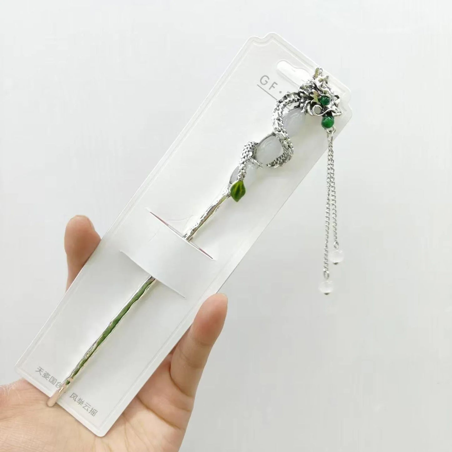 Chinese Style Hair Stick with Flower Decor Retro Floral Design Headwear with Tassel for Friends Girlfriend Wife Novel Gift Peaceful Pleasures Health and Wellness Model 24