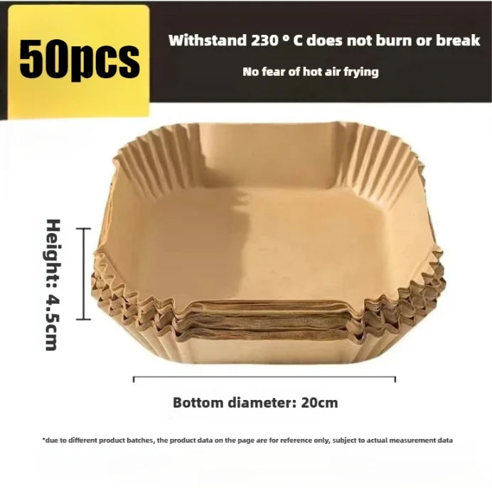 Disposable Air Fryer Parchment Liners | Non-Stick Baking Paper
