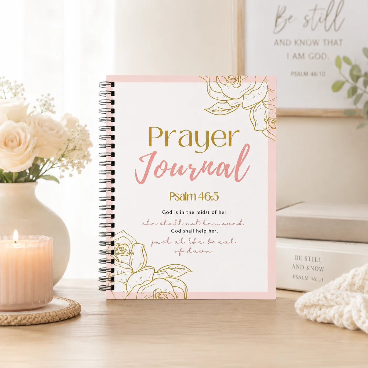 Prayer Journal Spiral Bound Christian Notebook Devotional Diary Daily