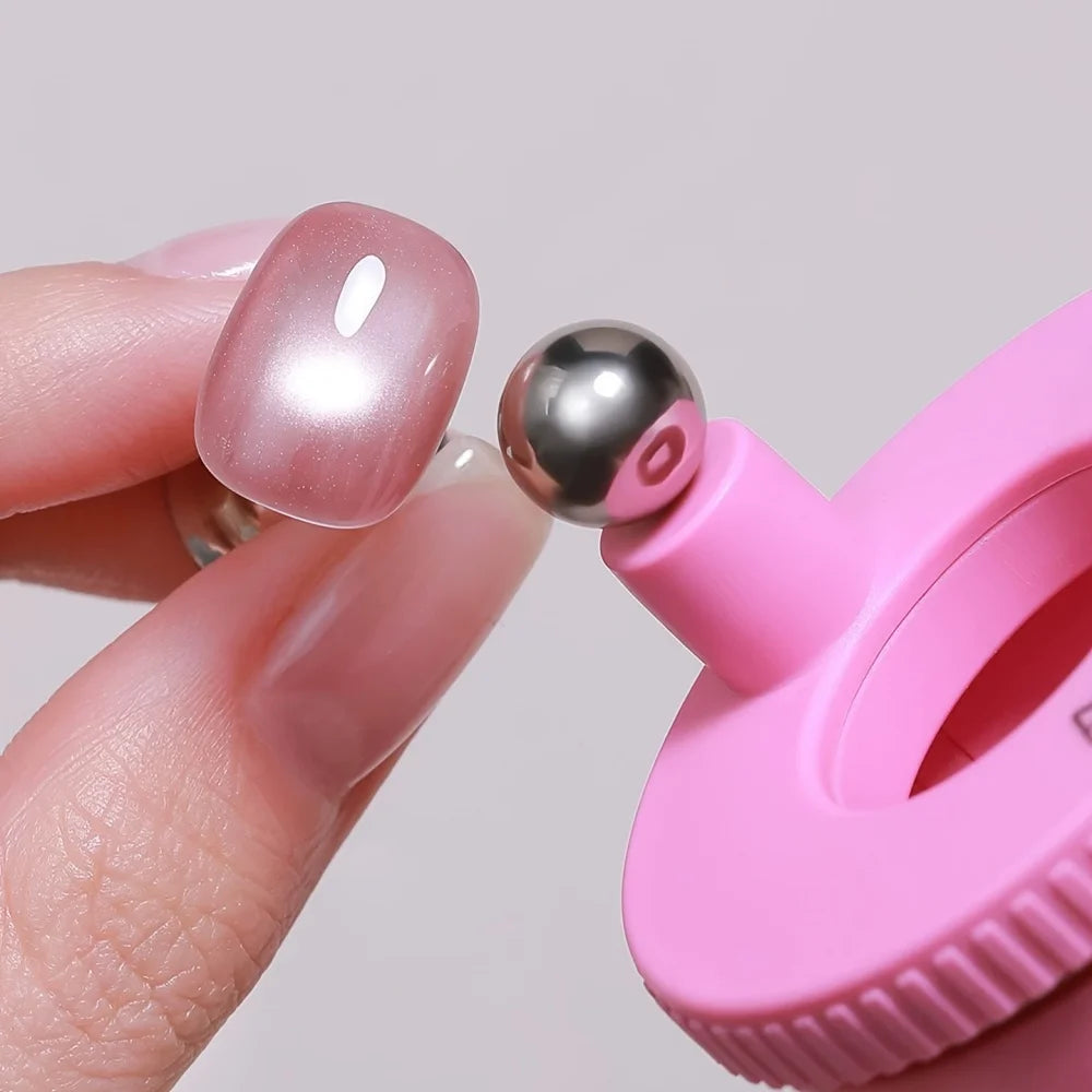 Rotating Cat Eye Nail Magnet Wide Light Glass Bead Effect Multifunctional Strong Automatic Nail Art Magnetic for Gel Nail Polish Peaceful Pleasures Health and Wellness