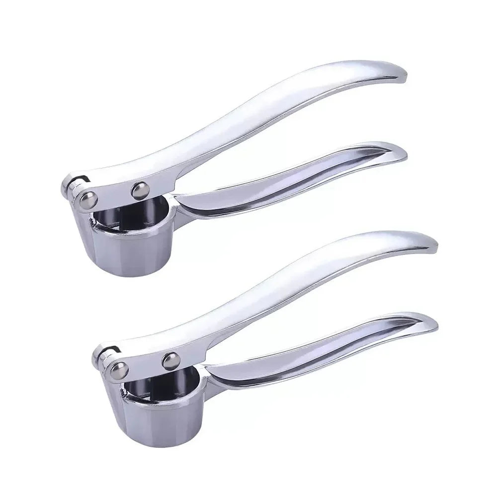 Garlic Press Crusher Mincer Kitchen Stainless Steel Garlic Smasher Squeezer Manual Press Grinding Tool Kitchen Accessories Peaceful Pleasures Health and Wellness 2PCS
