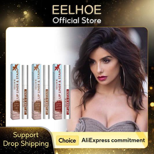 EELHOE Peel-Off Lip Liner | 3-Color Matte Waterproof Stain Peel-Off Lip Liner Peaceful Pleasures Health and Wellness